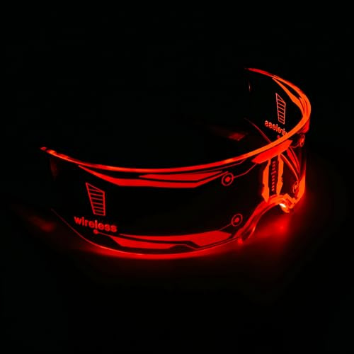 JYB Hopefuture LED Cyberpunk leuchtende Brille, Party Bunte Technologie EL Kaltlichtlinsenbrille (Zukunft)