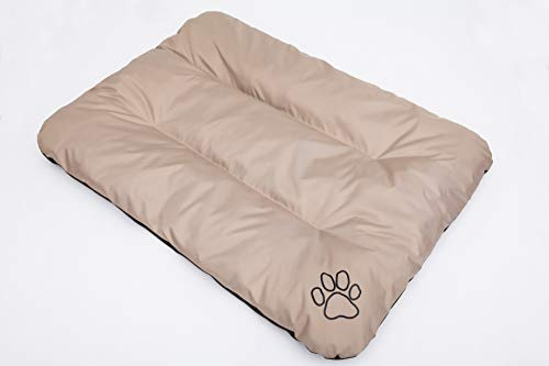 Hundematratze Hundebett für kleine mittelgroße und große Hunde - Haustierbett Hundeliegen Kissen für Hunde - Hundekissen - Eco - Größe: M - Beige
