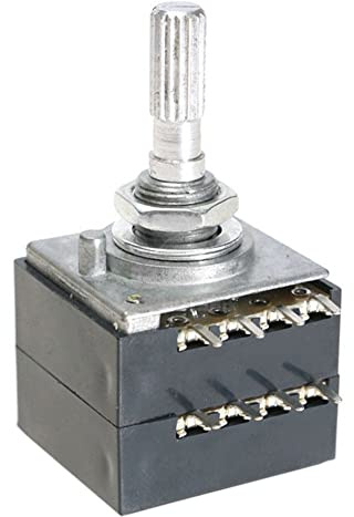 ezqnirk Rotary Potentiometer Log Alps RH2702 Audiovolumensteuerung Pot Stereo W Lautheit l,50K Ohm