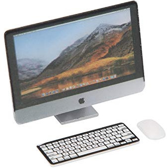 Keenso 1:12 Dollhouse Computer, Healthy Plastic Dollhouse Accessories for 1/12 Miniature Dollhouses Above 3 Years Old