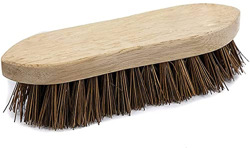 EDS Scrubbing Brush Stiff Bristles Floor Scrubbing Brush Heavy Duty for cleaning Floors Indoor Outdoor Natural Bassine Stiff Bristles Brush (PACK OF 1)