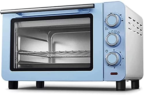 CAZARU Horno eléctrico de sobremesa 15L Horno eléctrico automático para el hogar 1200W con Temporizador de 60 Minutos, Incluye Red a la Parrilla, Bandeja para Hornear y Guantes Anti-escaldado