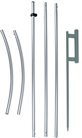 FSFLAG Bastone bandiera piuma Swooper, kit con punta a terra, 14 m, per pubblicità asta bandiera piuma (senza bandiera)