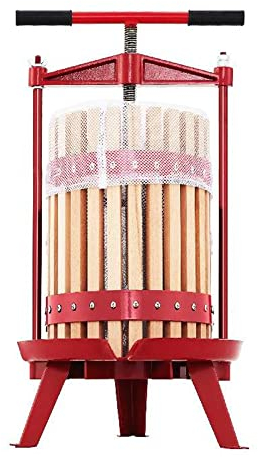 KELUNIS Exprimidora de Vino de Frutas Pesadas 4,8 galones exprimidora Manual Cesta de Madera y Hierro Fundido de Haya para la elaboración de Frutas y Verduras
