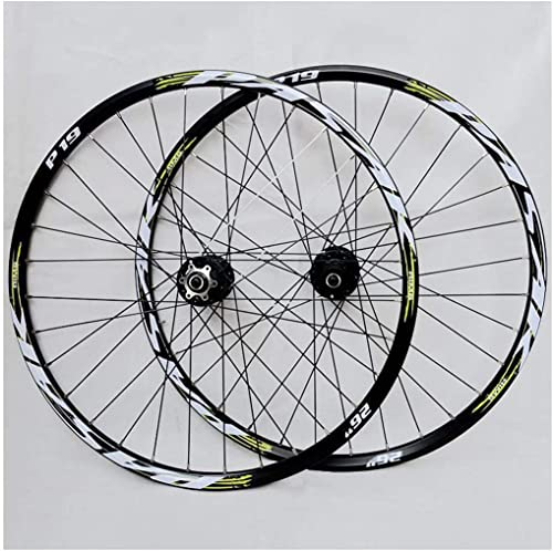 ZECHAO MTB Bike Wheelset 26 27,5 29 Zoll, Doppelwand Aluminiumlegierung Rim Bremsbremsrennrad Rennrad Ultra -Licht -Lagern Radfahrräder Wheelset (Color : Black, Size : 26INCH)