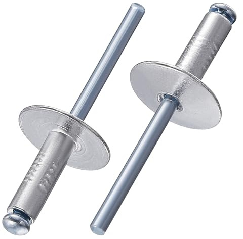 Wensilon(150 pcs) 3/16 * 1/2 Large Cap Open End Aluminum Blind Rivets,5 * 13 Blind Rivet