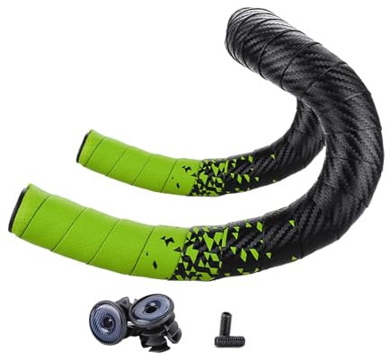 F Fityle Lenkerband Rennrad Grip Reitzubehör Fixed Gear Strap PU Eva Wrap Fahrrad Lenker Grip Band Bar Tape, GRÜN