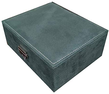 BONOOL Schmuckkästchen, Flanell, 2 Schichten, Schmucktruhe, großes Fassungsvermögen, Multifunktions-Schmuckaufbewahrungsbox für Ohrringe, Halskette, Ringe, Schmuckschatulle für Frauen