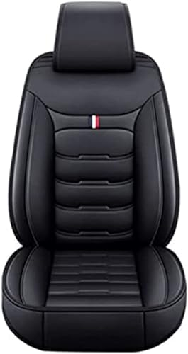 VALKEM Auto Sitzbezüge Sets für VW Tiguan/Tiguan R/Tiguan Urban Sport/Tiguan L 2016-2022, Leder 5 Sitzer Atmungsaktiv Wasserdicht Bequem Vorne und Hinten Sitzschoner, Innenraum Zubehör,A Black