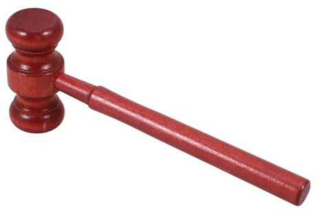 Operitacx Richterhammer Kostümzubehör Holzhammer Für Gerichtsverhandlungen Cosplay Und Karneval Spielzeug Auktionshammer Mit Lautem Praktisch Und Robust