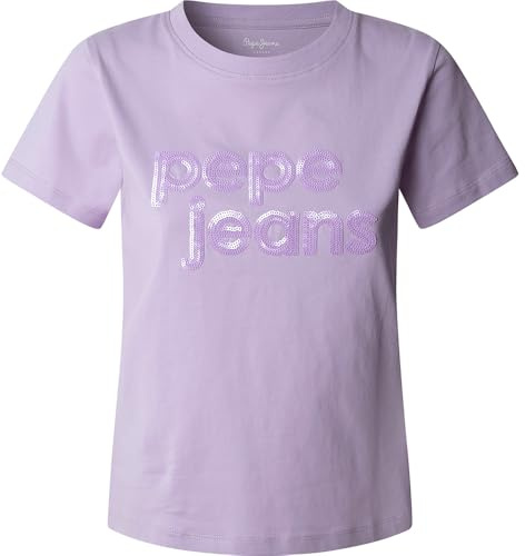 Pepe Jeans Camiseta Aria para Mujer, Morado (Lila), XL
