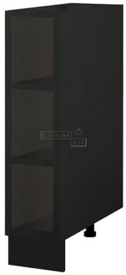 Cuisineandcie - Range Bouteille Lovia Noir Mat L 20 cm x H 87 cm x P 52 cm pour Cuisine