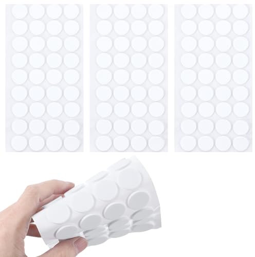 Lot de 200 mini patins en feutre en mousse auto-adhésifs ronds de 2 cm pour meubles, bureaux, portes, tiroirs, blanc