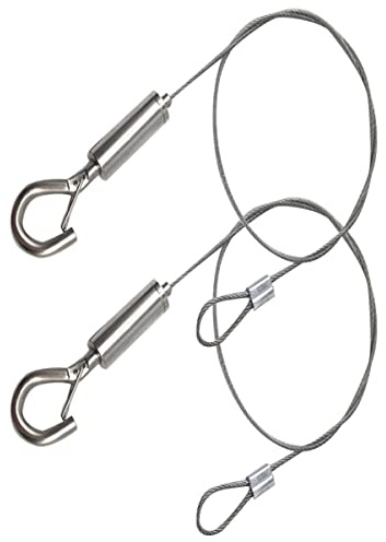 DOITOOL Gancho De Cable De Acero Inoxidable y Carbono Resistente a La Corrosión para Colgar Lámparas Pancartas Exposiciones