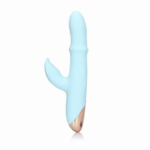 Loveline - Vibratore ad anello mobile a onda pulsata e movimento su e giù, colore: blu artico
