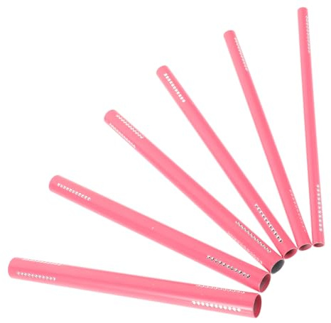 Ipetboom Baguette de Coiffage D'ongles en Métal Rose 6pcs, Outil de Manucure Facile à Nettoyer pour Usage à Domicile et Modelage Précis des Cuticules