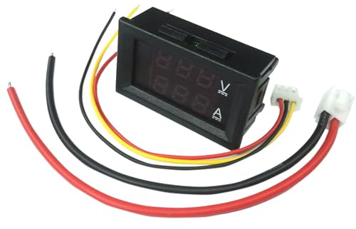 Amperímetro CC, voltímetro digital | DC Amp Meter | 0-100Amperímetro LED 2 en 1 Medidor De Voltaje Digital 0-100V - Voltímetro CC, Medidor De Voltaje Para Mujeres, Hombres, Adultos, Profesionales