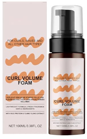 WJnflQN Haar Mousse Für Frauen | Volumen verleihender Schaumfestiger | Stylende Feuchtigkeitspflege Volumen Anti-Frizz für Lockiges und Welliges Haar Frauen Männer