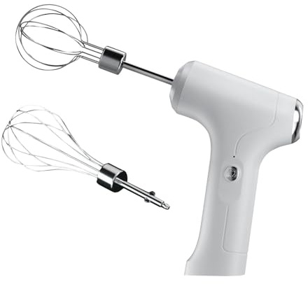 Elettrico Ricaricabile – Mini Sbattitore con Due Fruste in Acciaio, Accessorio per Cucina | Mixer Portatile per Montare Uova, Mescolare Crema, Lavorare Burro e Formaggi in Cucina