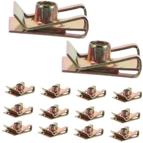 ULTECHNOVO 100pezzi Fissaggio Per Targa Auto in Metallo Clip Di Tipo u Per Paraurti Posteriore Elementi Di Fissaggio Per Auto Parti Di Ricambio Per Targa