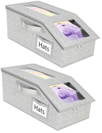 Organizer per cappelli, impilabile, per cappelli da baseball, antipolvere, per casa, armadio, mensola, scrivania, appartamento, dormitorio, camera da, comò per uomini, donne e bambini