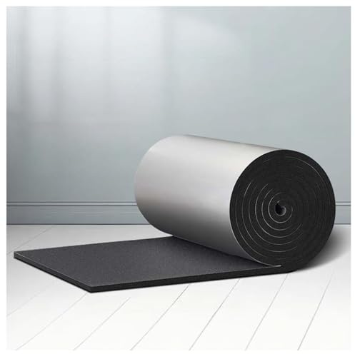 Insulation Soundproofing Mat, Thick Radiator Insulation Foil Reflector, Self-Adhesive Aluminium Foil Sound Deadening Roll for Roofs, Vans，Easy to Install(5MM(THK),1*7m/3.2*23ft)