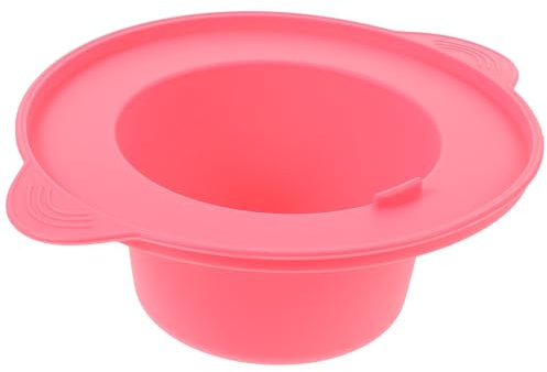 Sewroro Bol à Cire en Silicone 400 Ml pour Chauffe-Cire Doublure Réutilisable pour Fondant à Cire Résistant à la Chaleur Compatible Usage Domestique et Institut D’Épilation Couleur