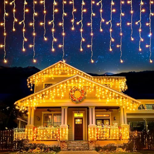 wisdom line Ghirlande luminose per tenda da doccia, impermeabili, bianco caldo, a batteria, per bagno, decorazione interna esterna (luce bianca, 160)