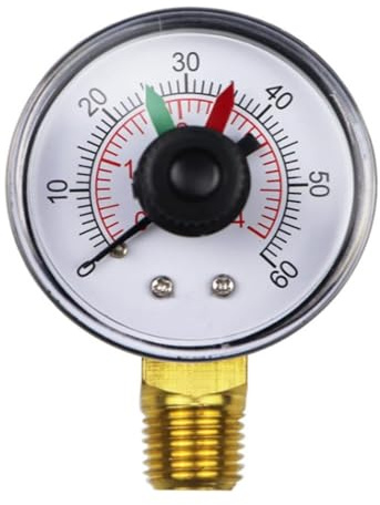 Wlinfetity ECX271261 Manomètre pour filtres à sable série Pro et HCF, série Perflex et vanne multiport modèles S270T2, S244SV, HCV20715, C12002