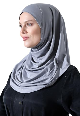 ihvan online Soforthijab für Damen, Einteiliger Ready-to-Wear Hijab, Elastischer Gebetsschal, Kopftuch für Alltag & Reise