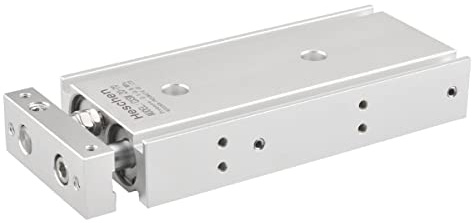Heschen Doppelter Aluminium-Luftzylinder, CXSM 20-70, Führungsstangen-Platte, Doppelstabgeführt, Pneumatisches Gleitlager, Gepolstert, 20mm Bohrung, 70mm Hub, Doppelt Wirkend