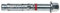 Fischer Tasselli Metallici in acciaio TA M 8 T/25 H (50 Pz.) per il fissaggio su calcestruzzo non fessurato
