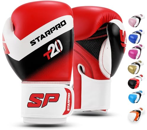 Starpro | T20 boxningshandskar för starka slag och snabba KOs | Boxningshandskar dam & herr, herrar & dam boxningshandskar, dam boxningshandskar herr, 10 oz boxningshandskar, 12 oz boxningshandskar och mer storlekar
