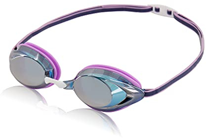Speedo Women's Swim Goggles Mirrored Vanquisher 2.0, Archroma/Cobalt/Silver, One Size