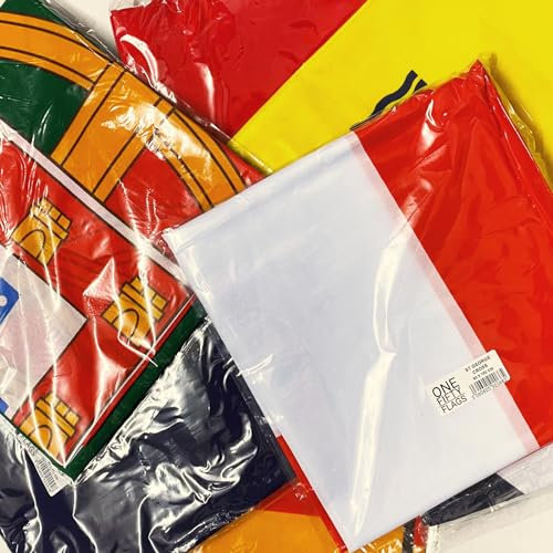 Euro Football 2024 Flag Pack - 24 Large 5'x3' (150cm x 90cm) Flags - 1 for each team in the Summer 2024 European Football Championships