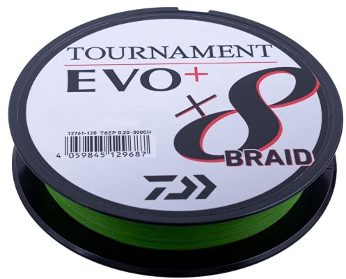Daiwa Tournament x8 Braid EVO+, 135m, Chartreuse, Geflochtene Angelschnur