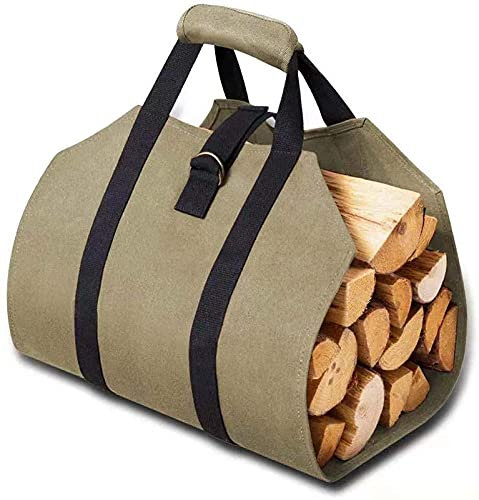 FOGUO Filztaschen für Kaminholz, Filzkorb für Kaminholz, Holzkorb für Kaminholz, Kaminholzkorb, Stabiler Feuerholzkorb mit Tragegriffen, für Holz, Zeitungen, Kaminholz