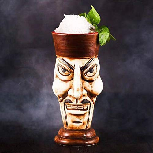 Tiki Tiki Tiki Becher aus Keramik, für Cocktailpartys, niedliche, exotische Cocktailgläser – tolle Geschenkidee für Zuhause, Bar, 435 ml