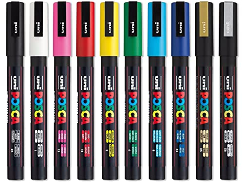 Posca PC-3M – Paint Marker Art Pens – 0,9–1,3 mm – Packung mit 10 Markern