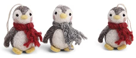 Én Gry & Sif Pinguin-Anhänger Classic aus Filz, Weihnachts-Deko - 3 Stück
