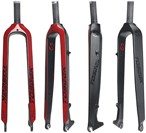 STRTG Fahrrad Starrgabel 3K Vollcarbon Fahrrad Vorderradgabeln Scheibenbremse Hartgabel MTB Fahrradgabel Fahrradzubehör Gerade 26/27.5/29 Zoll F,27.5inch