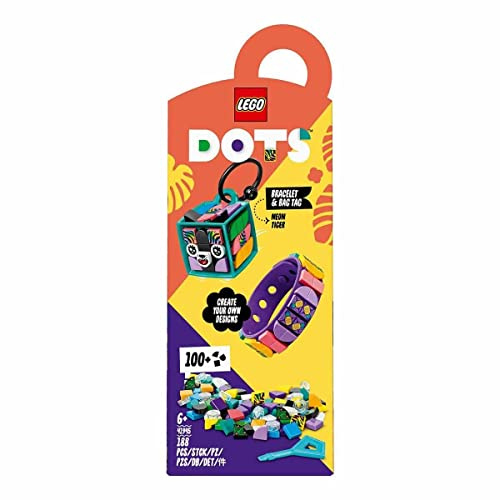 LEGO Dots Armband und Anhänger für Rucksack, fluoreszierender Tiger, 41945