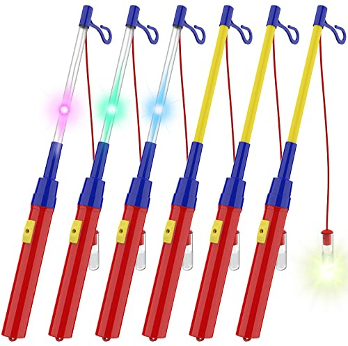 Geepen LED Laternenstab 30 cm für St. Martin, 6PCS Batteriebetrieben Mehrfarbige Led-laternenstab für Martinsumzüge, Halloween, Party, Kostümparty und Weihnachten