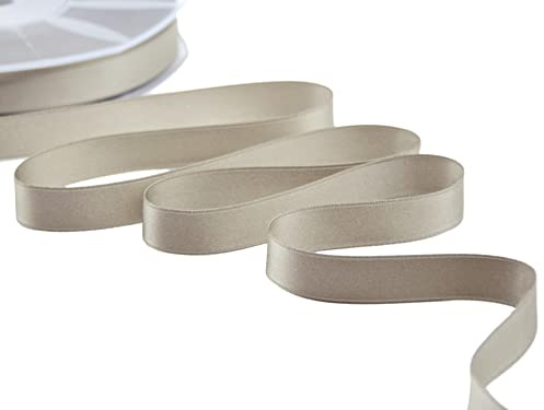 Furlanis - Nastro Doppio Raso, Tessuto Italiano - Tortora, 16 mm x 25 m