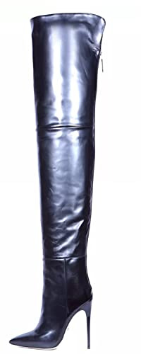 11CM/4.33IN Bout Pointu Catwalk Nightclub Talons Hauts Sexy Fashion Boots Pole Dancer Strip Boots