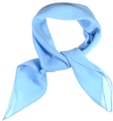 WESTEND CHOICE Square Chiffon Scarves Women Plain Neck Scarf 50s Retro lightweight Bandana Wrap Square women's scarves 65 x 65 cm