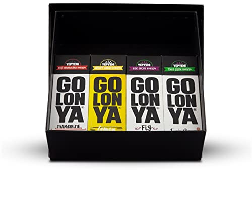 Golonya - Geschenkset mit 3 Kölnwasser + 1 gratis – Lemon – MANDARIN – FIG – 1 Duft Surprise – vier Kolonya Flaschen à 250 ml – erfrischend – intensiv – Unisex