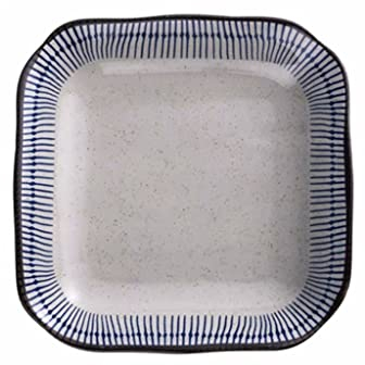 AVFORA Bol à Soupe Assiette carrée Assiette en céramique Assiette à légumes Assiette carrée ménagère Assiette Creuse Assiette à Soupe 2 pièces Bol à Salade de légumes (Size : L)