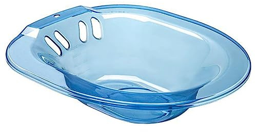 Sitzbadewanne aus Pp in Blau für Patienten und Schwangere | Anti Überlauf Löcher, Bequem zu Verwenden, für Toilettensitzbad und Wochenbettpflege