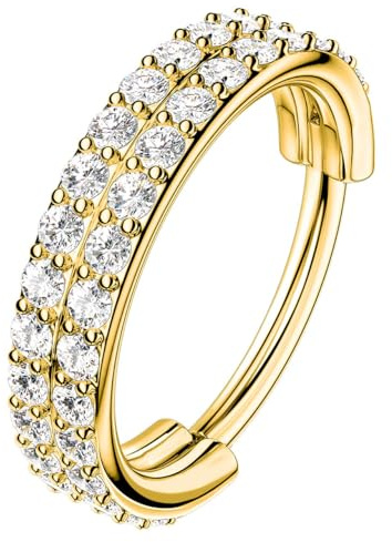 OUFER Body Piercing Gold Nose Ring Hoops 6/8/10/12mm Nostril Nose Rings 18G Helix Daith Tragus Conch Hoop Piercing Jewellery 316L Stainless Steel Cartilage Earring Hoops